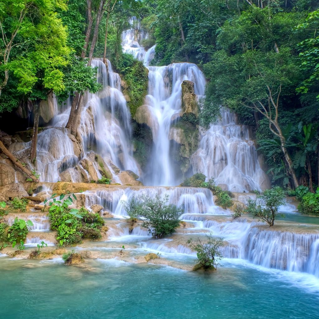 Kuang si waterfall The beauty of nature_792172873